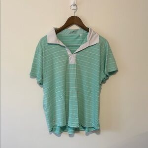Women's Mint Striped Short Sleeve Top